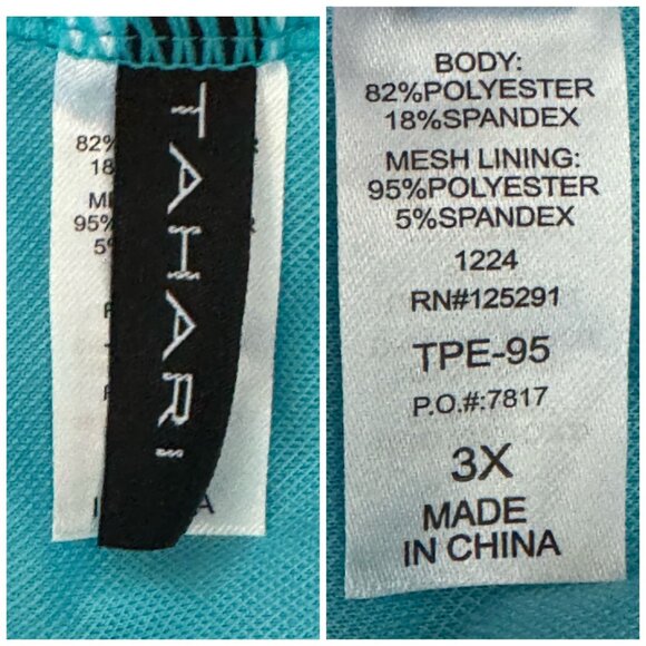 TAHARI NWT Romance Tankini Swim Set in Color/Water Lilies Women's PLUS Sz 3X - Picture 3 of 10